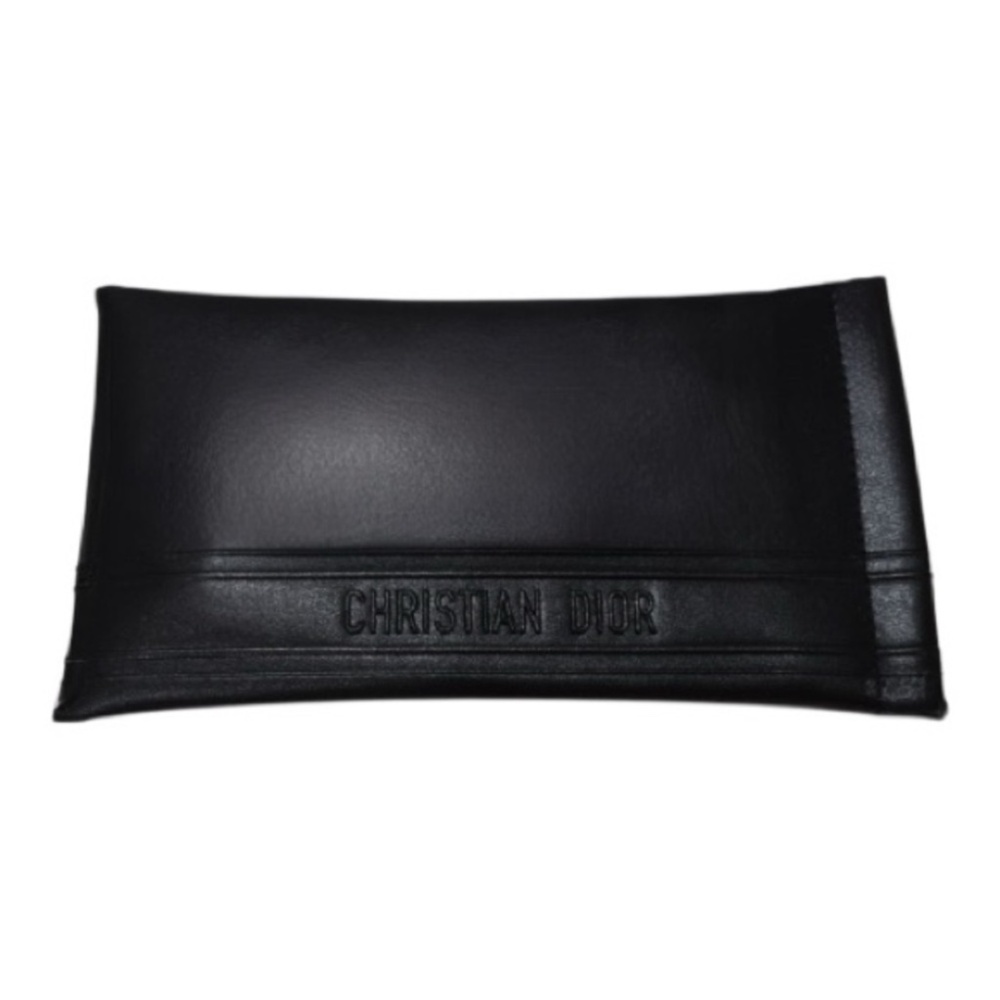Christian Dior Black Leather sunglasses case